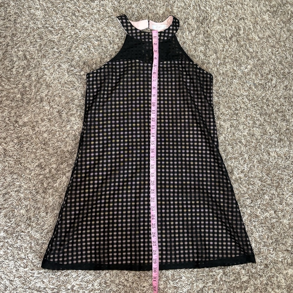 2000s Candies Black Mesh Gingham Halter Dress - Picture 5 of 5